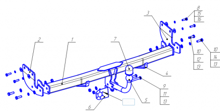Фаркоп 4268-A Oris на Hyundai Elantra VI седан рестайл 2019-2020. Необходима подрезка бампера. Тип шара: A. Нагрузки: 1500/100 кг, масса фаркопа 20 кг (без электрики в комплекте) от магазина ФаркопРос